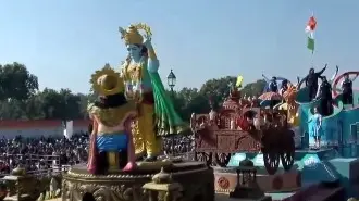 Republic Day 2025: Krishna's Teachings and Industrial Aspirations Highlighted in Haryana's R-Day Tableau | WATCH Republic Day 2025: Krishna's Teachings and Industrial Aspirations Highlighted in Haryana's R-Day Tableau