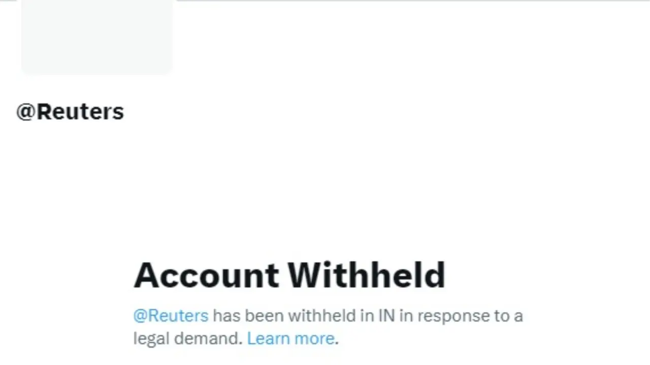 Reuters' X account blocked in India