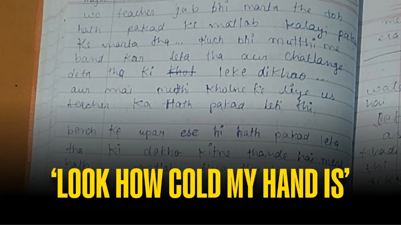 'Held My Hand', 'Pressed Pen': Rewa Class 11 Student's Suicide Note Blames Teacher For Repeated Harassment And Misconduct 'Held My Hand', 'Pressed Pen': Rewa Class 11 Student's Suicide Note Blames Teacher For Repeated Harassment And Misconduct