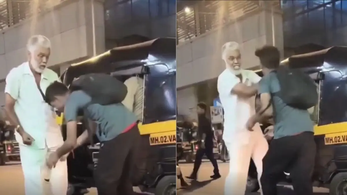 Teen Slapped Multiple Times by Thane Rickshaw Driver for Not Having Fare Money | Watch rickshaw driver slaps boy