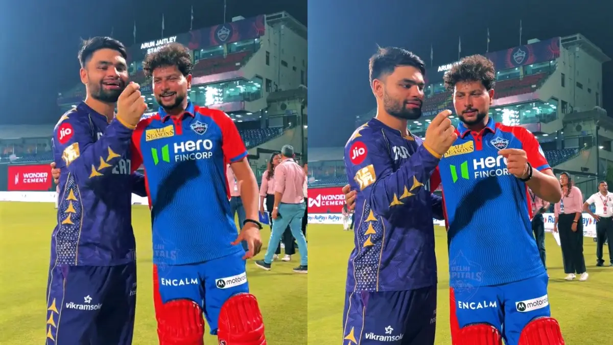 Rinku Singh and Kuldeep Yadav share a light moment