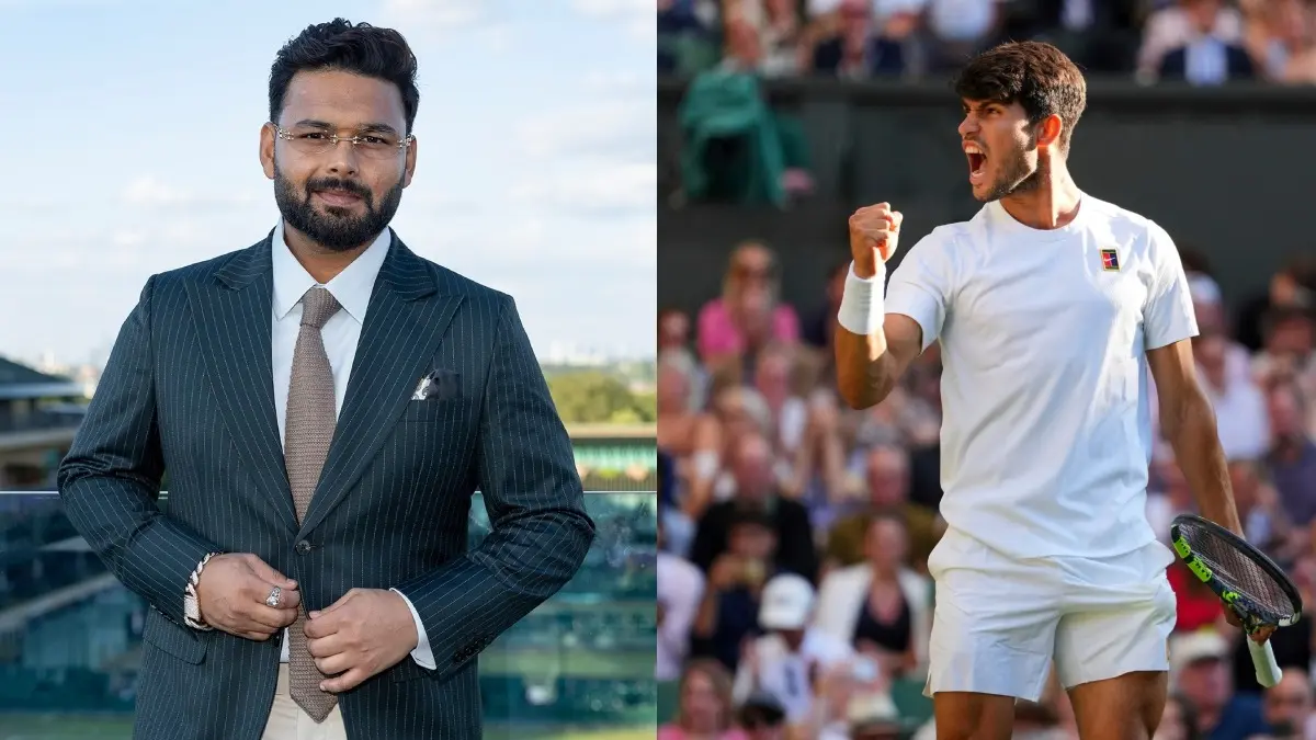 Rishabh Pant and Carlos Alcaraz at Wimbledon