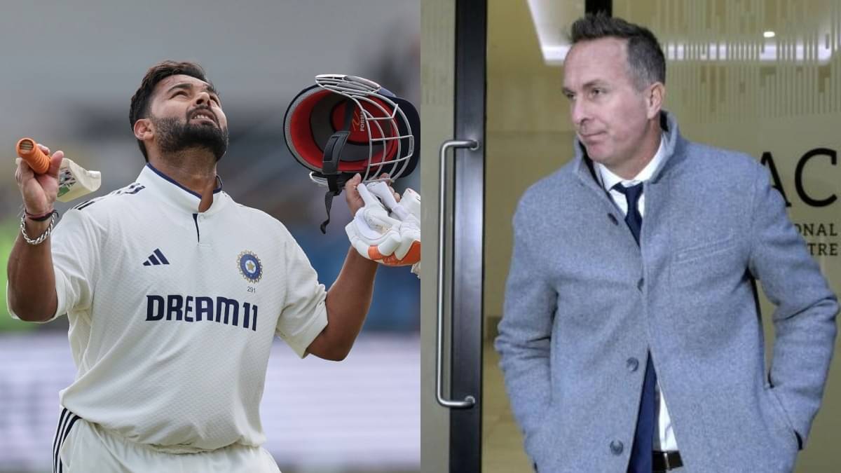 Rishabh Pant and Michael Vaughan 