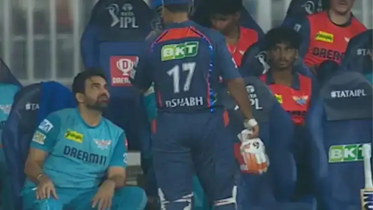 Rishabh pant angry reaction heated exchange with zaheer khan viral video during lsg vs dc match