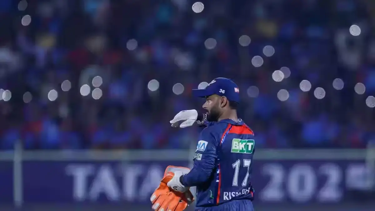 Rishabh Pant during DC vs LSG match.