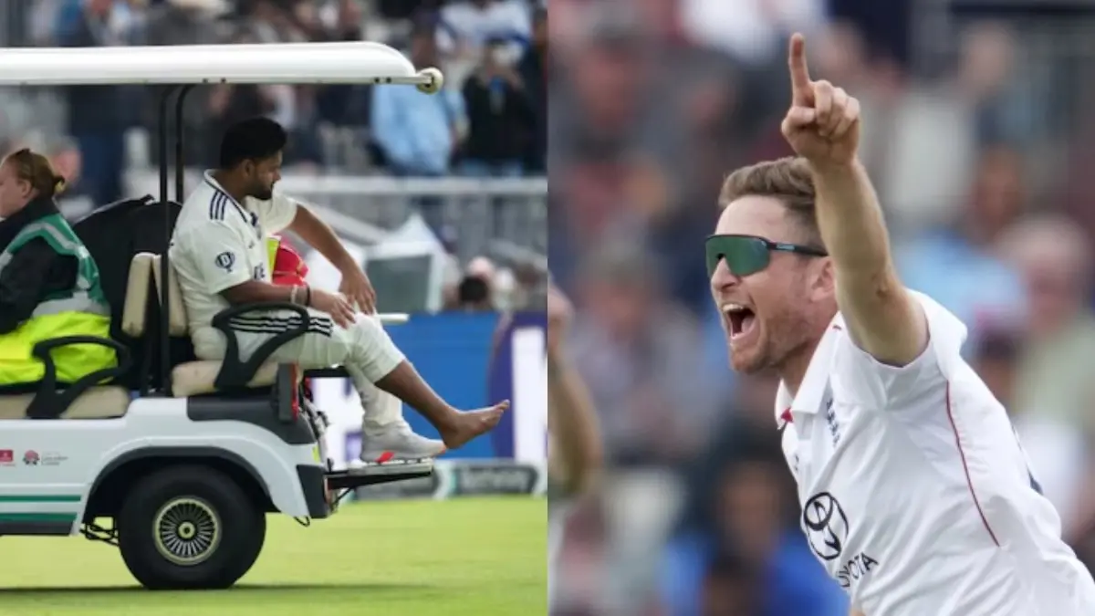 'INJURED' Rishabh Pant Ruled Out of Manchester Test? Liam Dawson's Verdict is Bound to Break Indian Hearts Rishabh Pant (L), Liam Dawson (R)