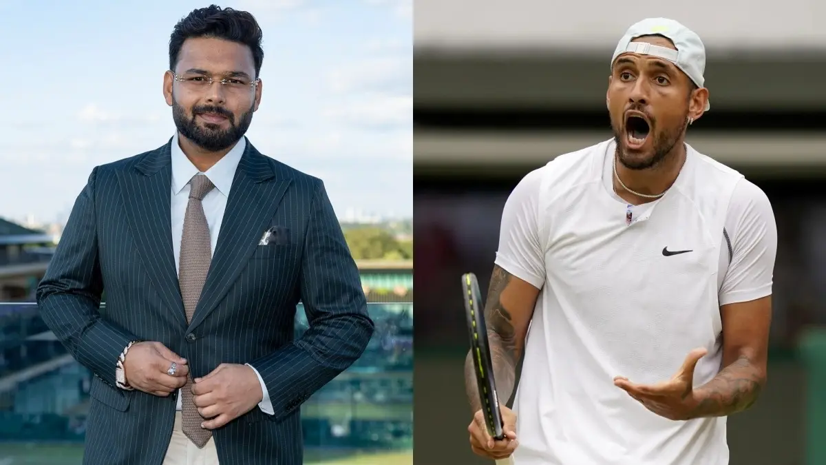 Rishabh Pant (L), Nick Kyrgios (R)