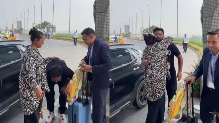 Rishabh Pant Seeks Mother’s Blessings Before Boarding The Flight To Australia For BGT 2024 | WATCH Rishabh Pant Seeks Mother's Blessings