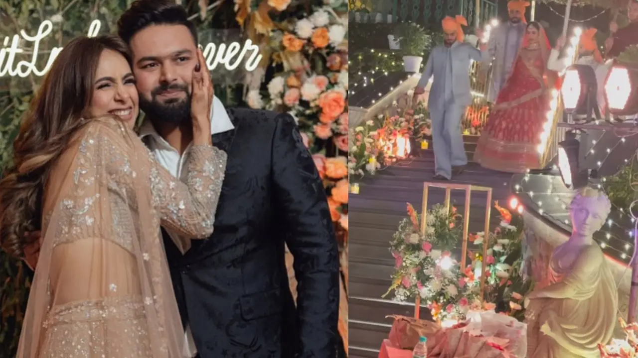 rishabh Pant Sister Wedding rumored girlfriend isha negi attend sakshi marriage share video