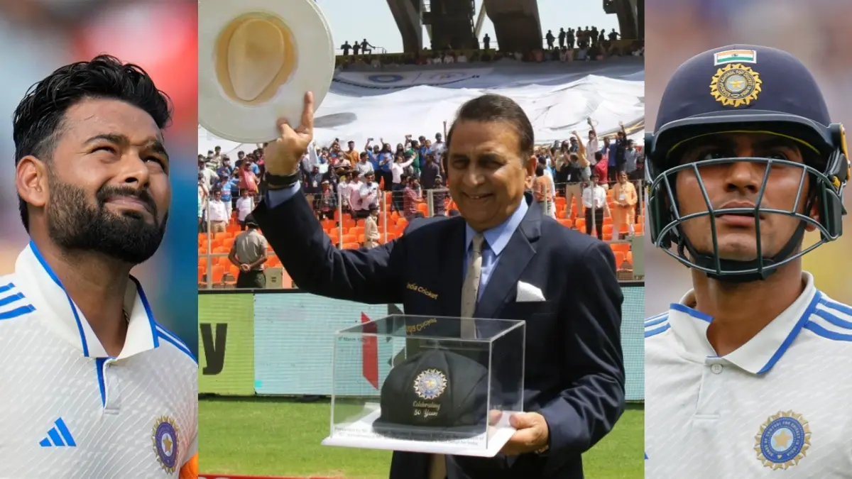 Rishabh Pant, Sunil Gavaskar and Shubman Gill