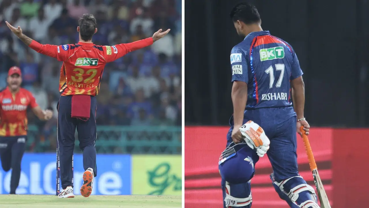 Rishabh Pant was dismissed by Glenn Maxwell