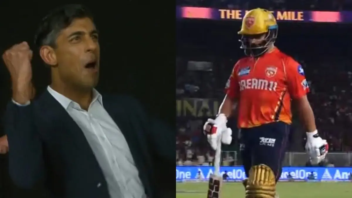 Rishi Sunak Erupts in Celebration As RCB Strikes, Dismisses Punjab's Prabhsimran Singh Rishi Sunak