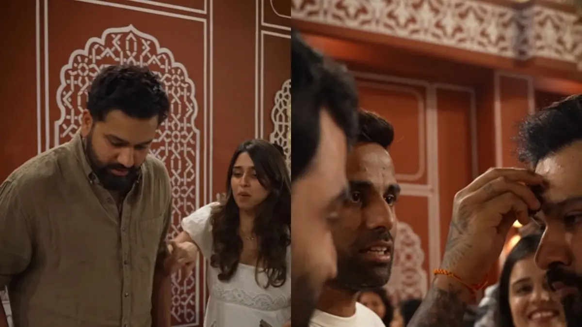 IPL 2025: Rohit Sharma Celebrates 38th Birthday With Mumbai Indians Teammates, Wife Ritika Joins Hitman On His Big Day Ritika Sajdeh and Suryakumar Yadav celebrate Rohit Sharma's 38th Birthday