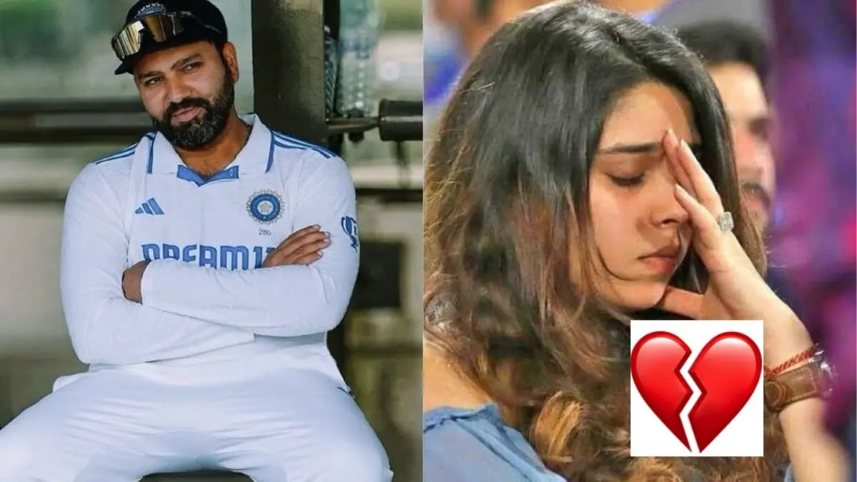 Ritika sajdeh shocking and broken heart reaction on Rohit sharma retirement from test goes viral