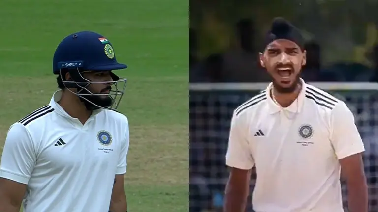Duleep Trophy 2024: Arshdeep Singh Doesn't Hold Himself Back, Gives Fiery Send-Off To Riyan Parag Riyan Parag and Arshdeep Singh