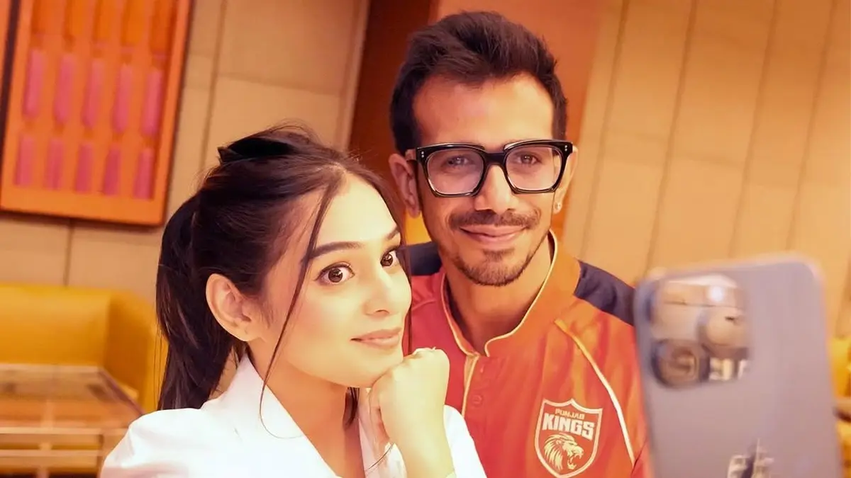 RJ Mahvash with Yuzvinder Chahal.