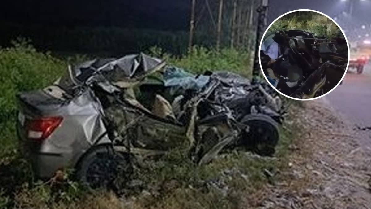 UP: NH-9, अमरोहा वर दोन वेगवेगळ्या रस्ते अपघातात चार डॉक्टरांसह 6 जणांचा दुर्दैवी मृत्यू झाला, कार पार्क केलेल्या ट्रकला धडकली.