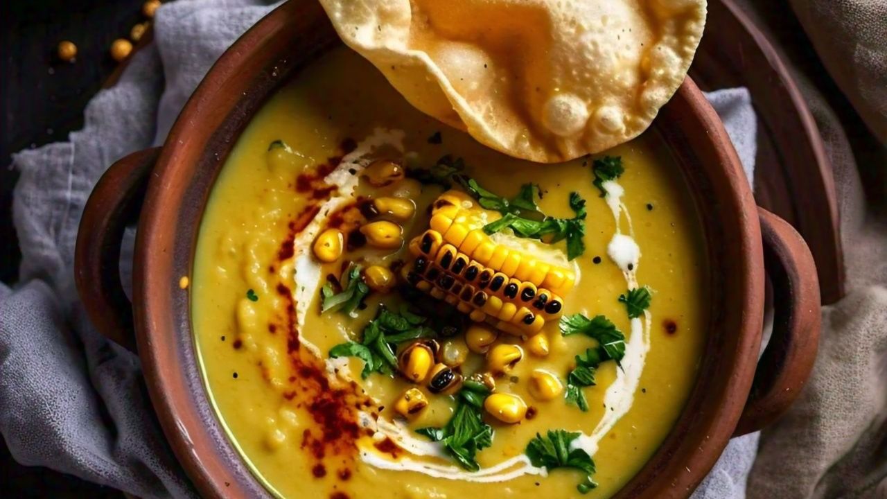 Roasted corn broth