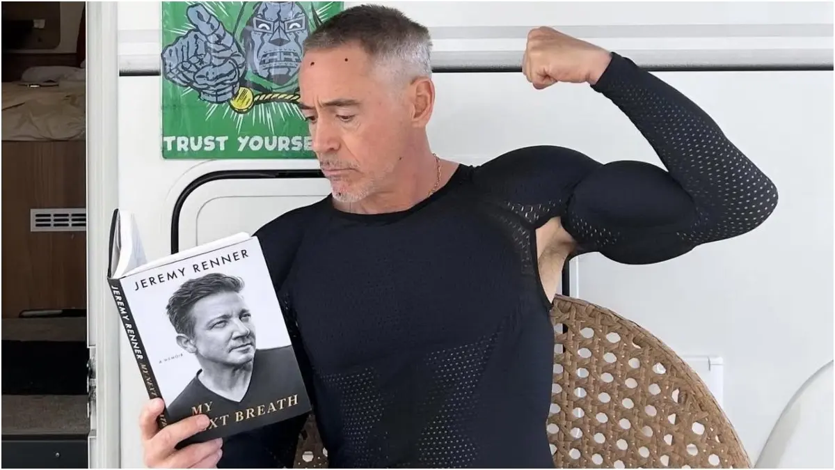 Robert Downey Jr in a still from Avengers Doomsday set