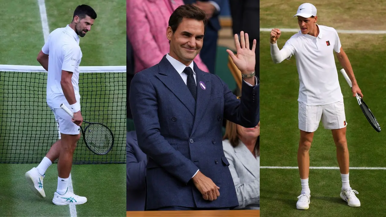 Roger Federer Novak Djokovic vs Jannik Sinner Wimbledon 2025