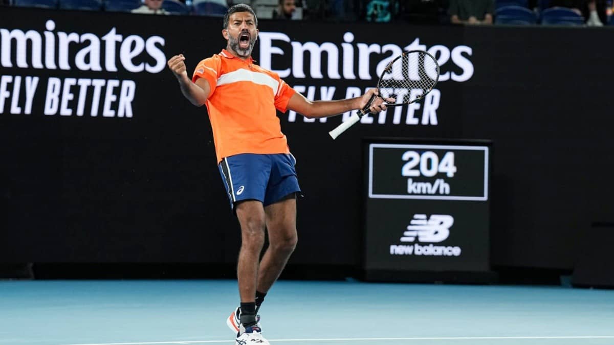 Rohan Bopanna during Australian Open 2024
