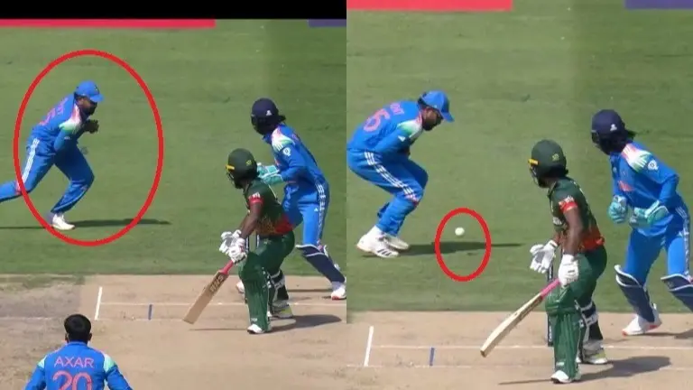 Rohit Sharma DROPS Easy Catch, Denies Axar Patel Hattrick During India-Bangladesh ICC Champions Trophy 2025 Match | WATCH Rohit drops sitter