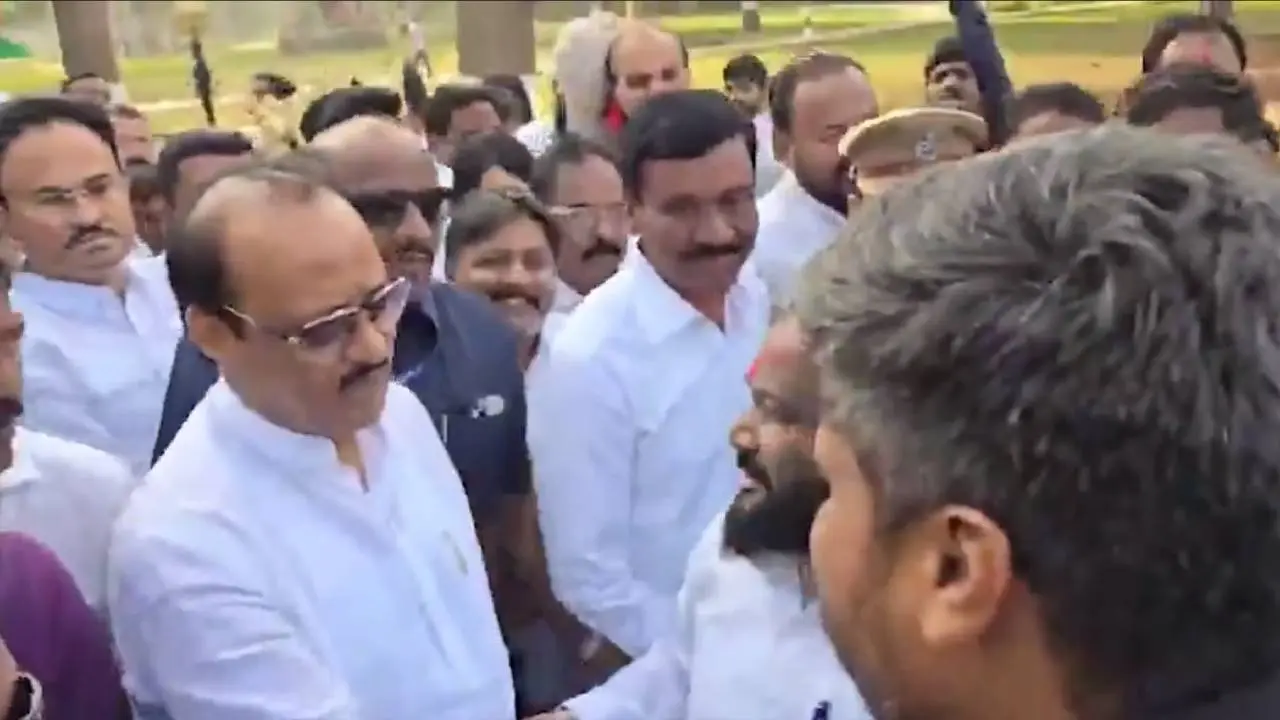 Rohit Pawar met Ajit Pawar