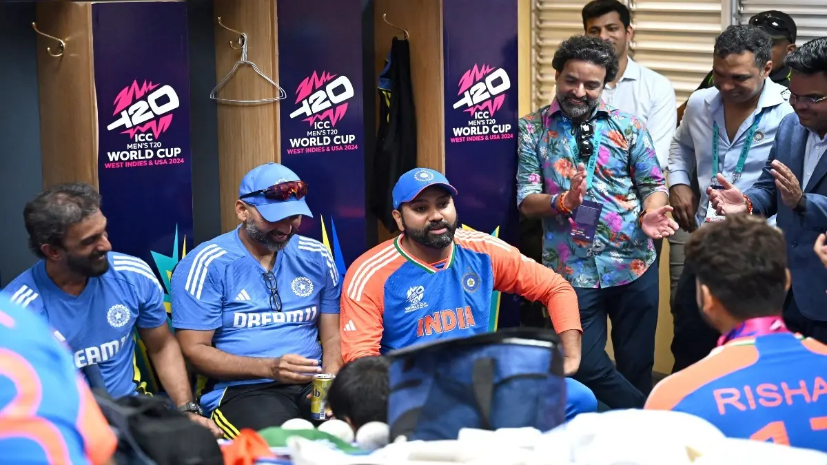 Rohit Sharma addresses Indian dressing room after T20 WC final