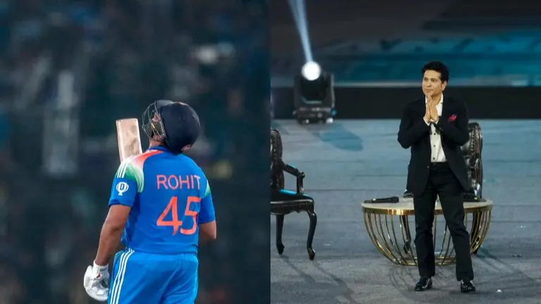 Rohit Sharma and Sachin Tendulkar
