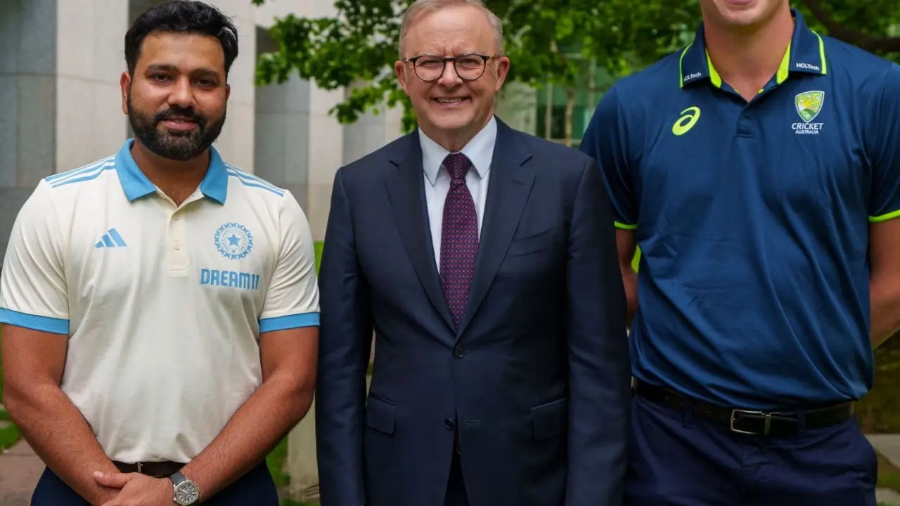 India vs PM XI: 1st day's play abandoned due to rain; Rohit, Gill miss Pink ball game time Rohit Sharma, Anthony Albanese