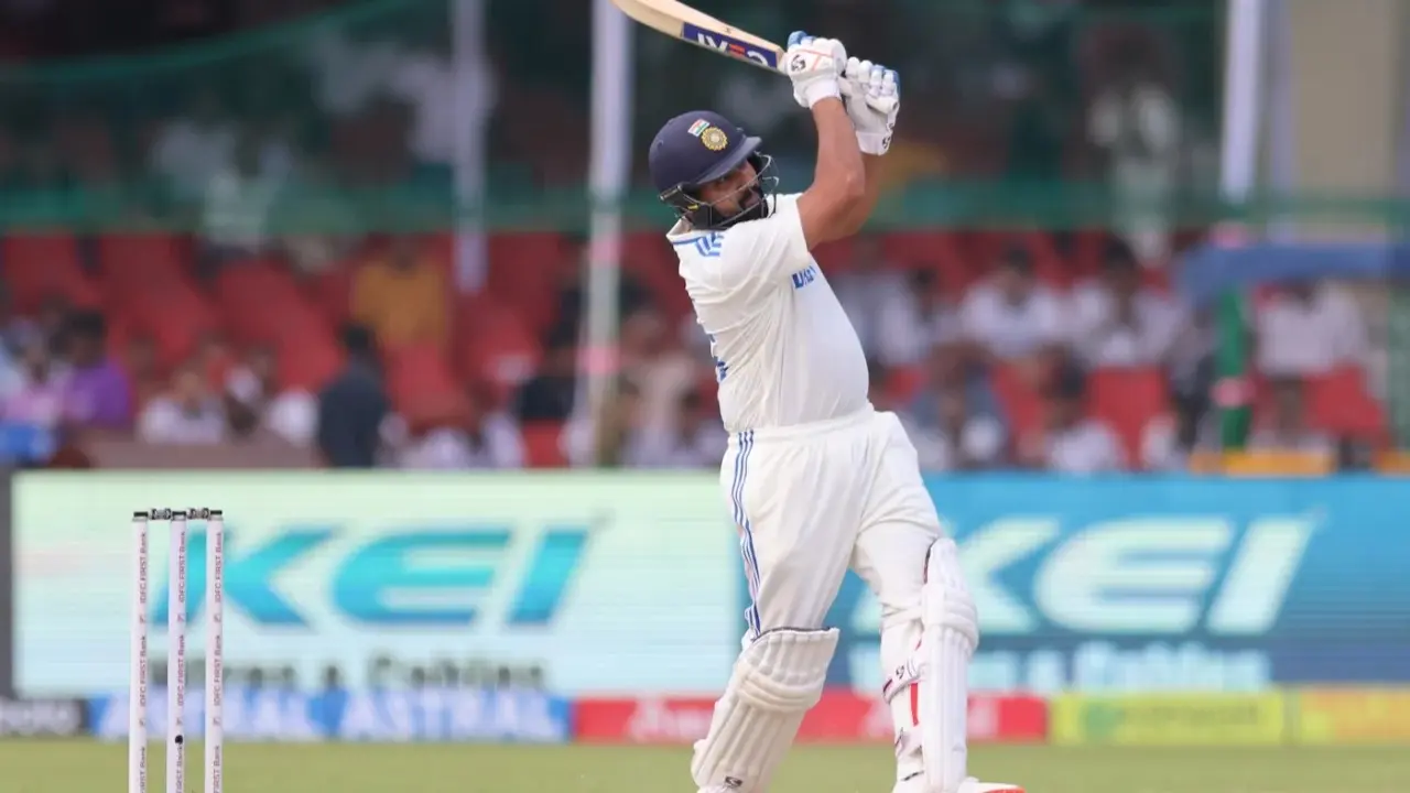 IND vs BAN: Rohit-Jaiswal help India script history with fastest team fifty in Test cricket Rohit Sharma batting against Bangladesh.