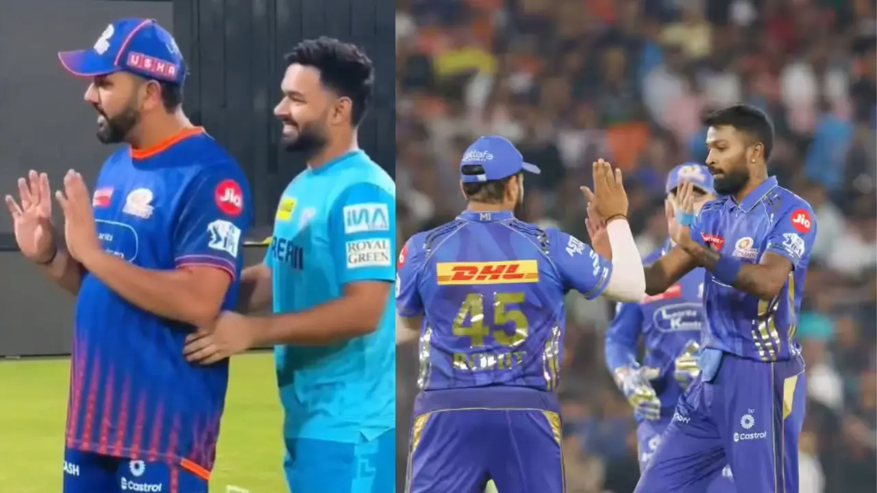Rohit Sharma chat with zaheer khan leak rift in Mumbai Indians video viral mi vs lsg