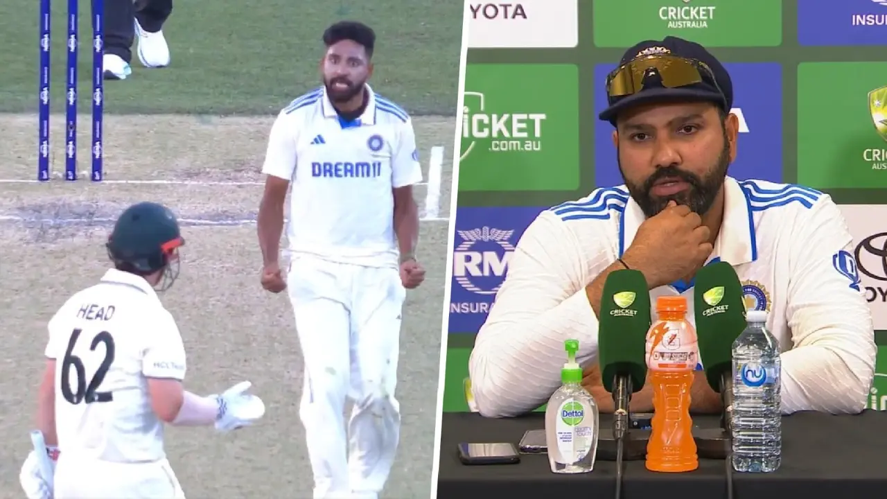 Rohit sharma entry in mohammed siraj travis head incident