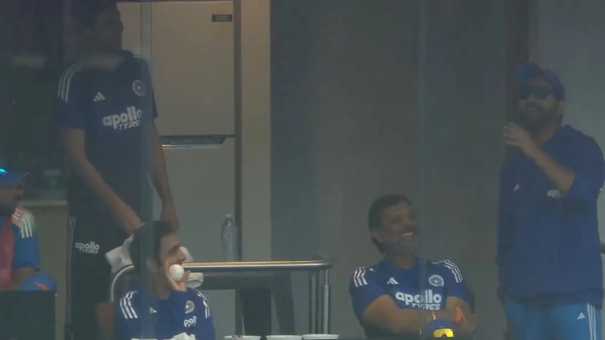 Rohit Sharma, Gautam Gambhir share a light moment in the dressing room
