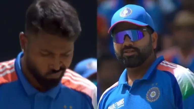 WATCH | IND Skipper Rohit Sharma Left Furious Over Hardik Pandya After Rachin Ravindra Smacks Him For A Maximum Rohit Sharma, Hardik Pandya