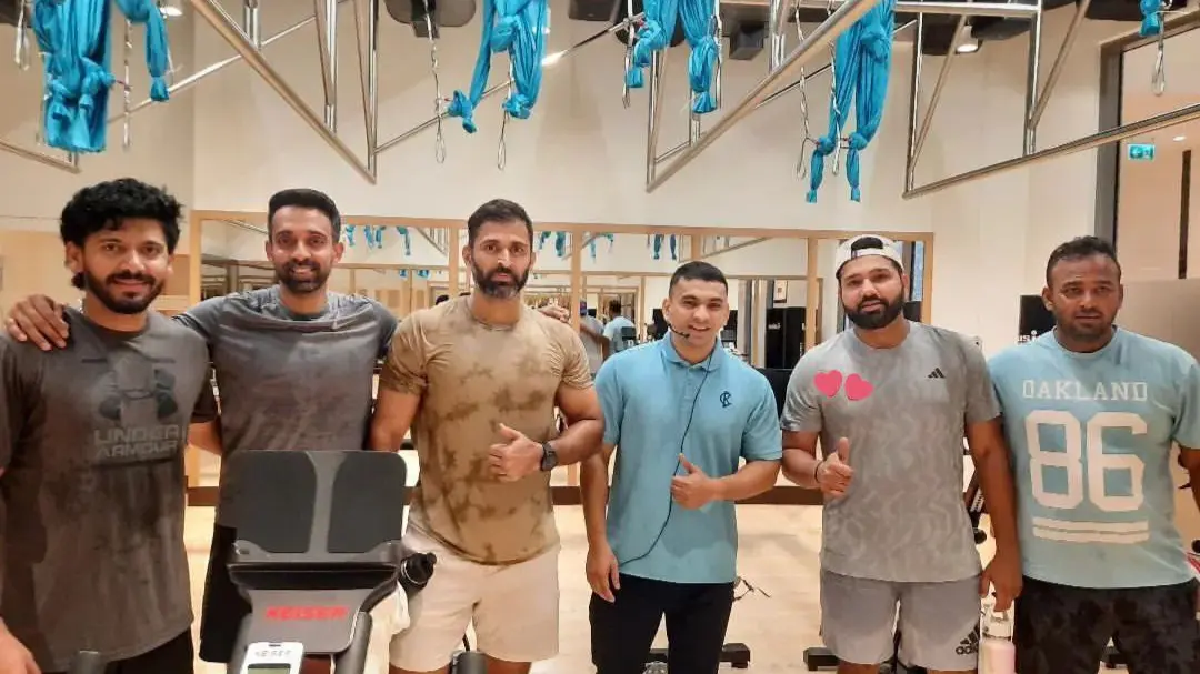 Rohit Sharma Sweats Out in Gym with India Coach Ahead of Crucial Home Test Series Rohit Sharma hits the gym