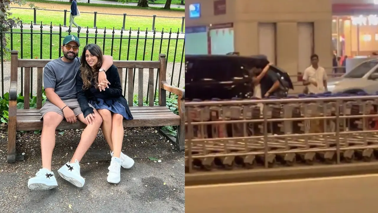 Rohit Sharma hug Ritika Sajdeh