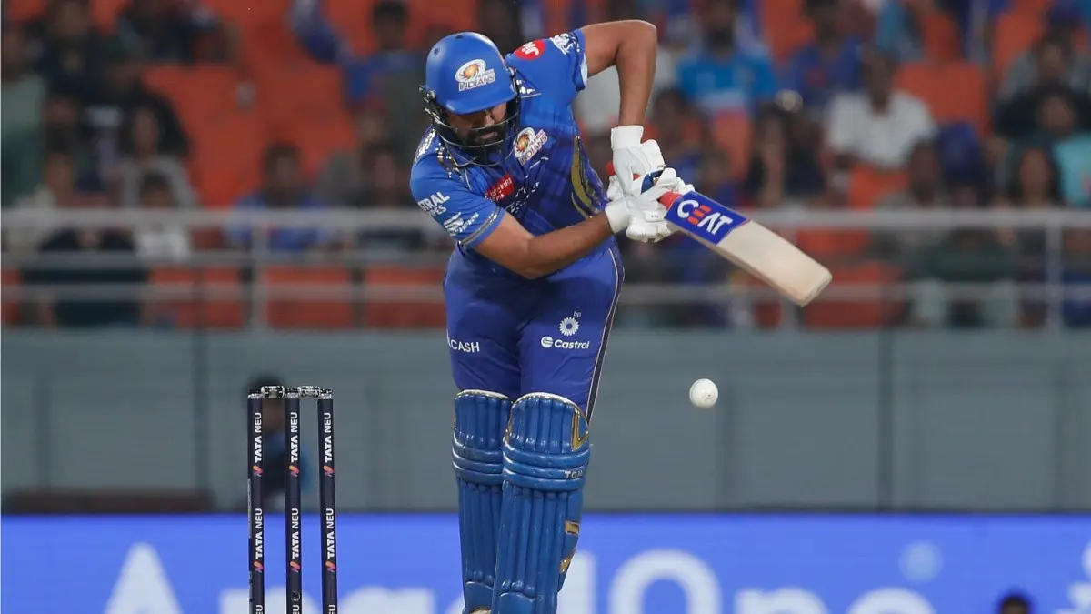 Rohit Sharma in action during GT vs MI clash in the IPL 2025 Eliminator
