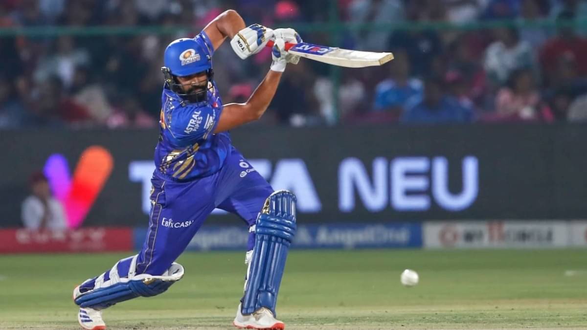Rohit Sharma in action for Mumbai Indians