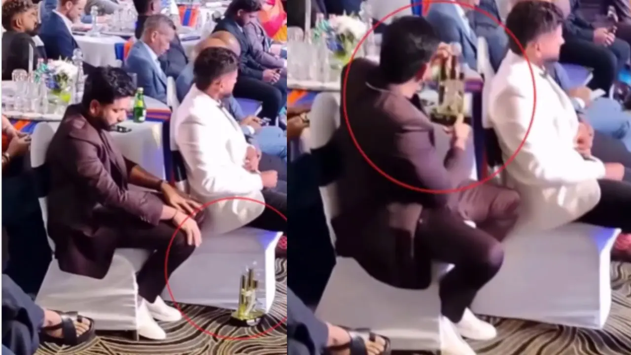 Rohit sharma love and respect for the trophy as Shreyas iyer did mistake video wins heart