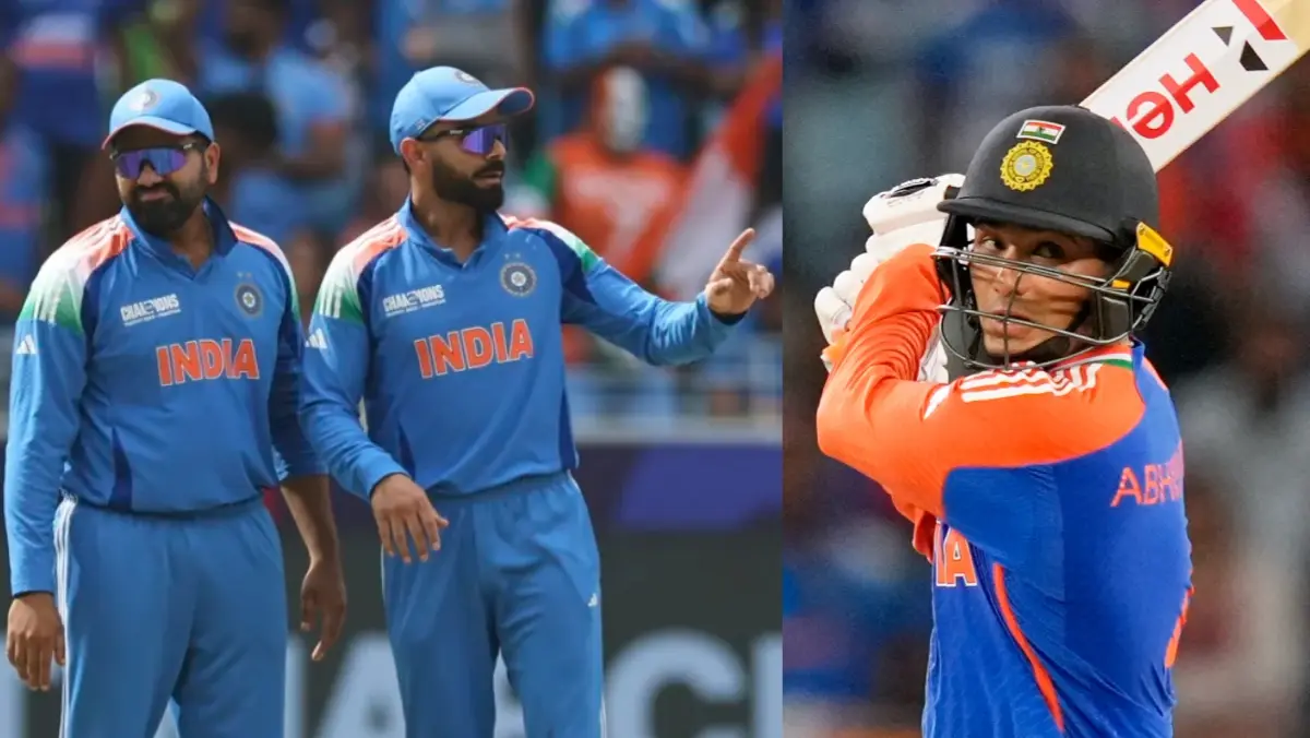 Rohit Sharma, Virat Kohli and Abhishek Sharma