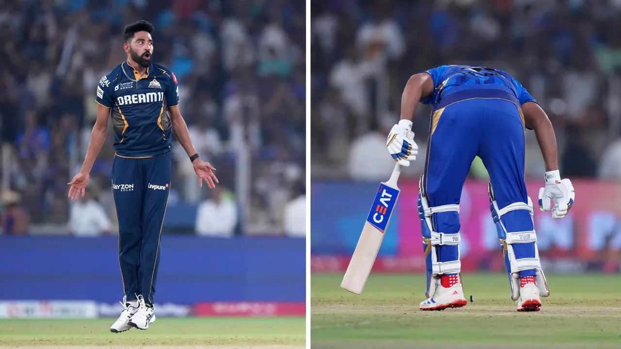 Rohit Sharma was clean bowled by Mohammed Siraj vs GT