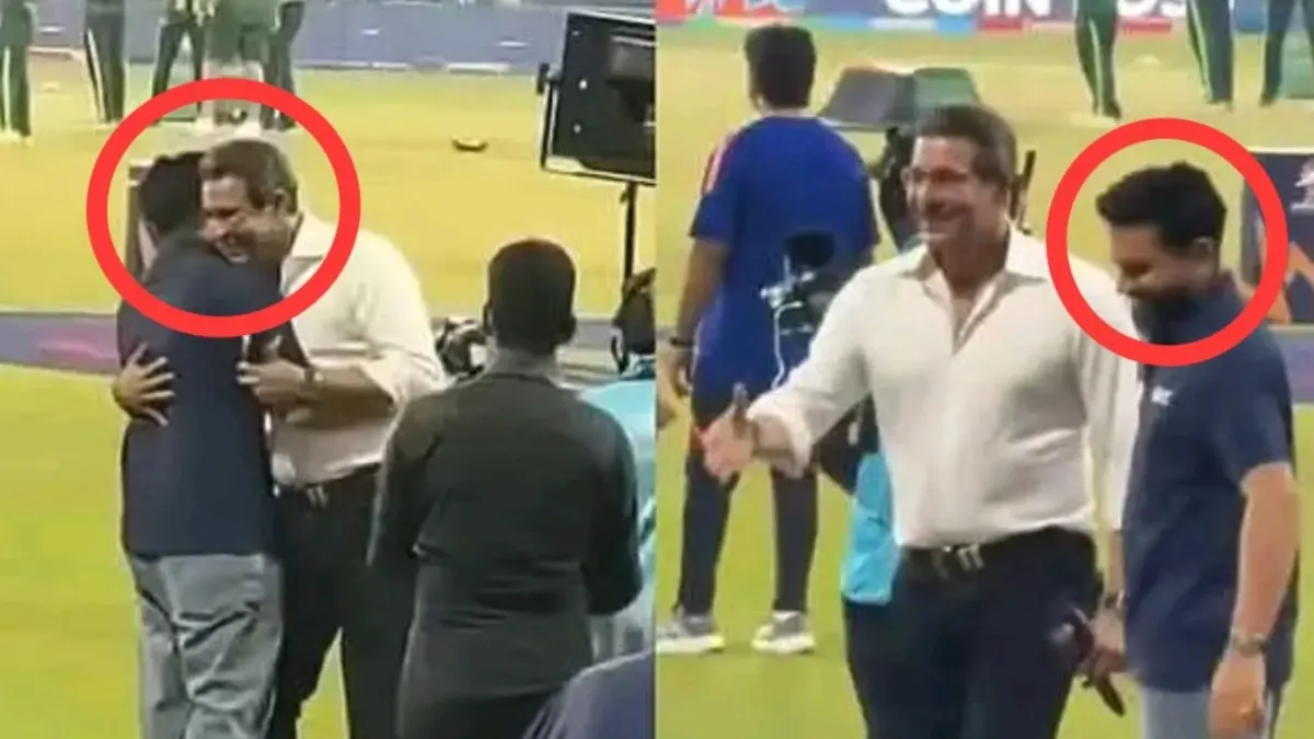 WATCH | Rohit Sharma-Wasim Akram's Hug After India-Pakistan T20 WC Match in Colombo Draws Attention Rohit Sharma, Wasim Akram