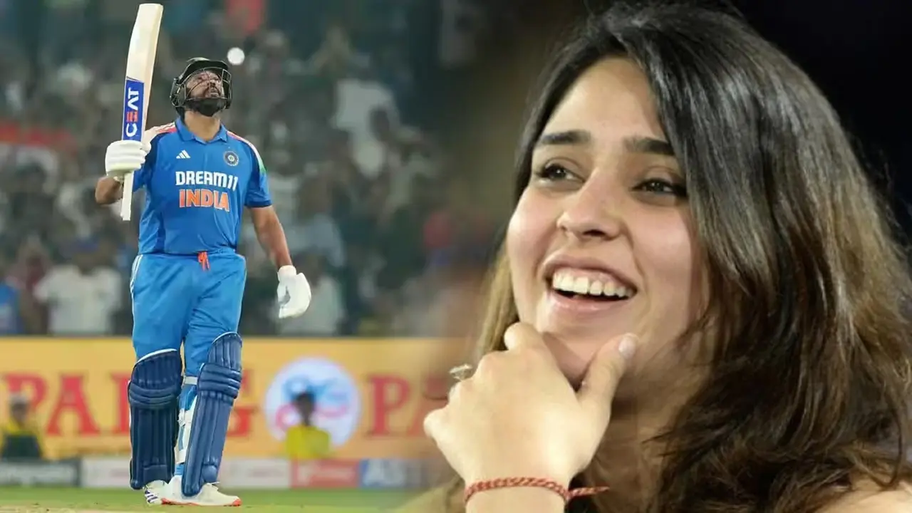 Rohit sharma wife ritika romantic reaction hitman hits century ind vs eng 2nd odi cuttack