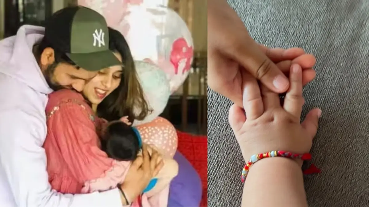 Rohit Sharma wife Ritika sajdeh shares heart touching photo of son ahaan Raksha bandhan