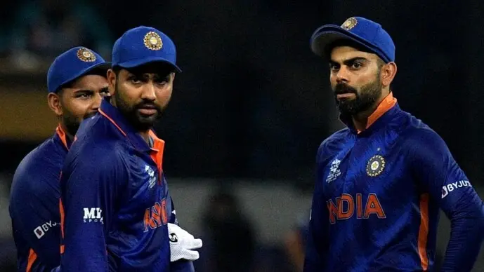 Rohit Sharma with Virat Kohli