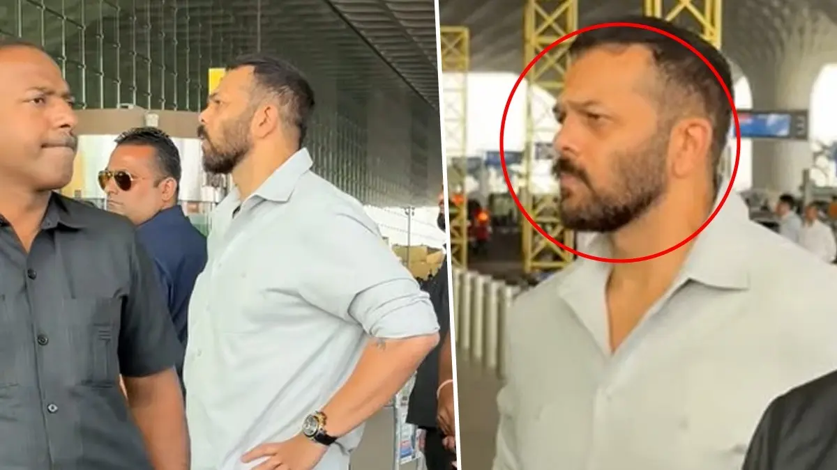 Rohit Shetty Appears Worried In 1st Public Appearance After Firing Outside His Mumbai Home, Director's Son Spotted With Him Rohit Shetty dropped off his son Ishaan at the Mumbai airport on Friday