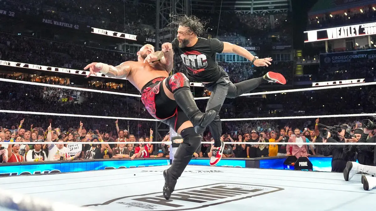 Roman Reigns To Challenge 'Bloodline' Member At Bash In Berlin And Its Not Solo Sikoa Roman Reigns Punches Solo Sikoa