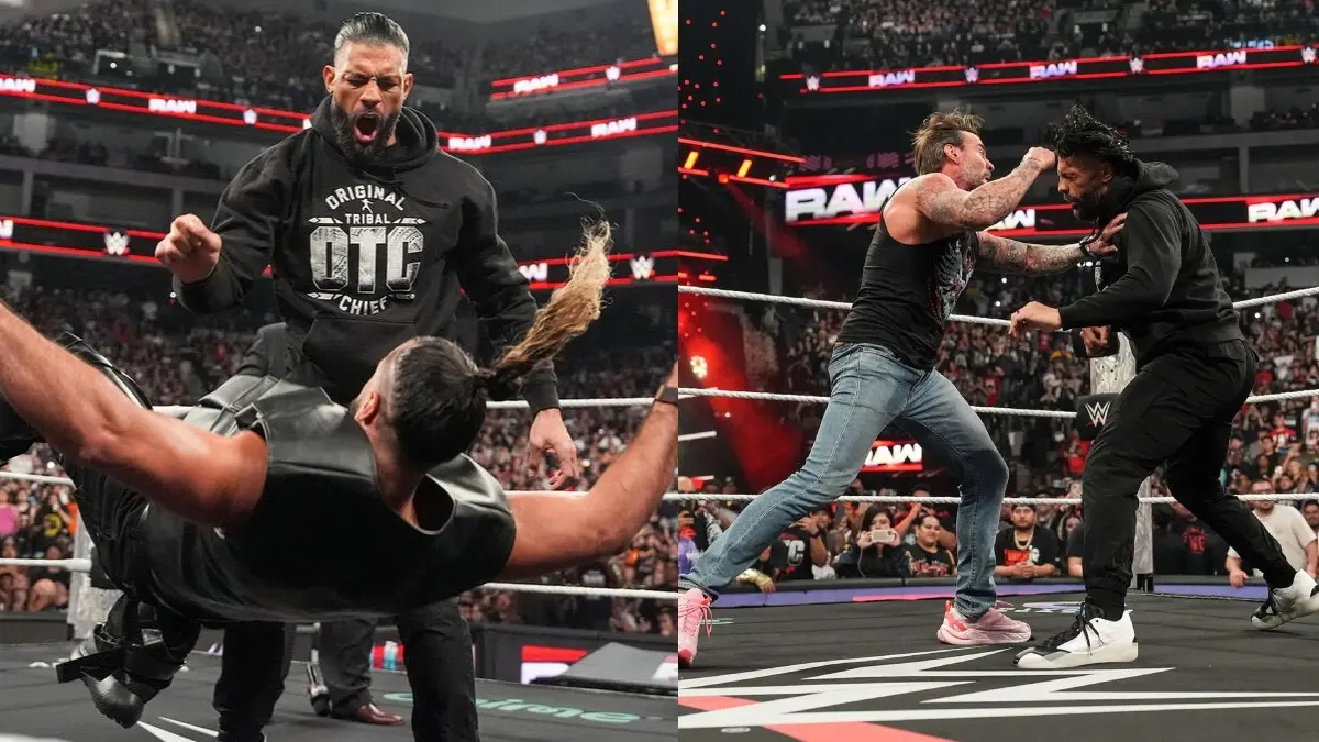 Roman Reigns, Seth Rollins and CM Punk
