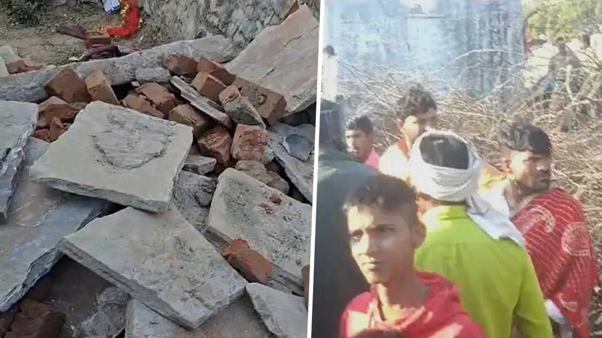 MP: मुरैना में बड़ा हादसा, मंदिर की छत गिरने से 3 बच्चियों की मौत; प्रसाद लेने पहुंचे कई लोग घायल roof of a temple collapsed morena